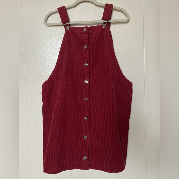Medium RE Generation maroon front button dress - Picture 2 of 5